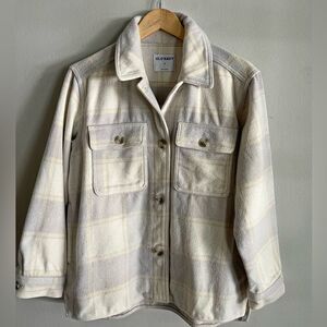 Old Navy Soft Brushed Plaid Shacket Jacket Size M